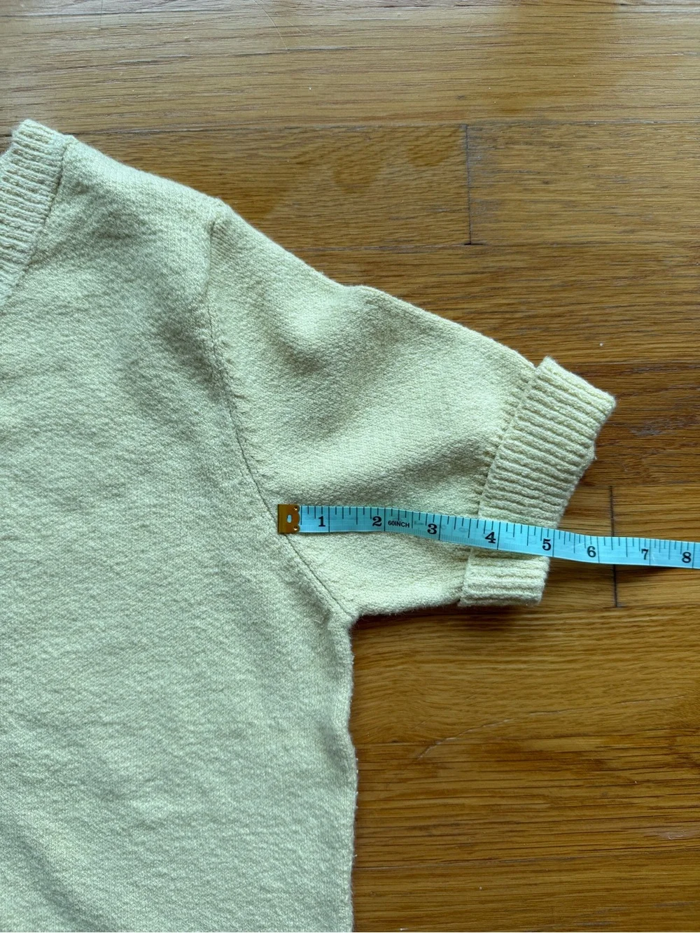 Vintage Y2K GAP Butter Yellow Short Sleeve Knit Cardigan Sweater - Size M - Picture 6 of 6